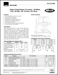 datasheet for PH1214-25M by M/A-COM - manufacturer of RF