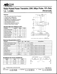 datasheet for PH1214-25L by M/A-COM - manufacturer of RF