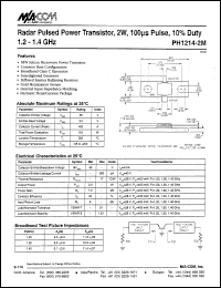datasheet for PH1214-2M by M/A-COM - manufacturer of RF
