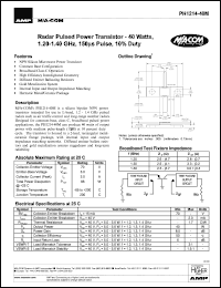 datasheet for PH1214-40M by M/A-COM - manufacturer of RF