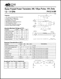 datasheet for PH1214-6M by M/A-COM - manufacturer of RF