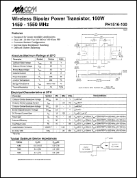datasheet for PH1516-100 by M/A-COM - manufacturer of RF
