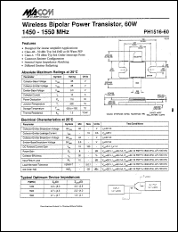 datasheet for PH1516-60 by M/A-COM - manufacturer of RF