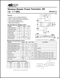 datasheet for PH1617-2 by M/A-COM - manufacturer of RF