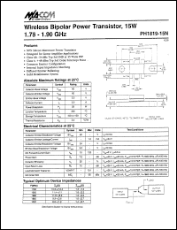 datasheet for PH1819-15N by M/A-COM - manufacturer of RF