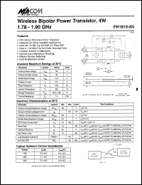 datasheet for PH1819-4N by M/A-COM - manufacturer of RF