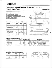 datasheet for PH1920-45 by M/A-COM - manufacturer of RF