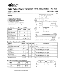 datasheet for PH2226-110M by M/A-COM - manufacturer of RF