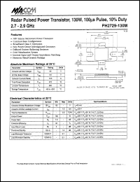datasheet for PH2729-130M by M/A-COM - manufacturer of RF