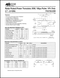 datasheet for PH2729-65M by M/A-COM - manufacturer of RF