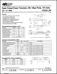 datasheet for PH2931-5M by M/A-COM - manufacturer of RF