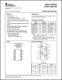 datasheet for CD74AC32E by Texas Instruments