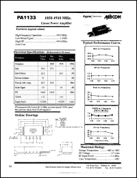 datasheet for PA1133 by M/A-COM - manufacturer of RF