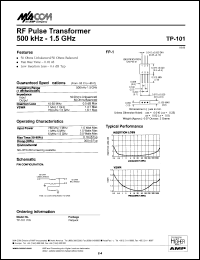 datasheet for TP-101 by M/A-COM - manufacturer of RF