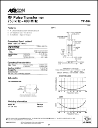 datasheet for TP-104 by M/A-COM - manufacturer of RF