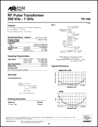 datasheet for TP-105 by M/A-COM - manufacturer of RF