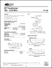 datasheet for TP-108 by M/A-COM - manufacturer of RF
