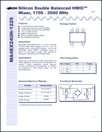 datasheet for MA4EX240H-1225T by M/A-COM - manufacturer of RF