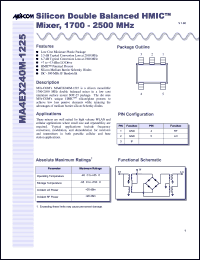 datasheet for MA4EX240M-1225T by M/A-COM - manufacturer of RF