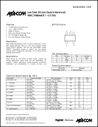 datasheet for MA4EX580L-1225T by M/A-COM - manufacturer of RF