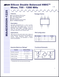 datasheet for MA4EX950H-1225T by M/A-COM - manufacturer of RF