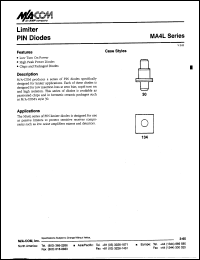 datasheet for MA4L011-134 by M/A-COM - manufacturer of RF