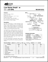 datasheet for MAAM12032SMB by M/A-COM - manufacturer of RF