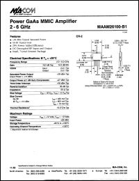 datasheet for MAAM26100-B1 by M/A-COM - manufacturer of RF