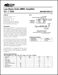 datasheet for MAAM37000-A1G by M/A-COM - manufacturer of RF