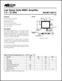 datasheet for MAAM71200-H1 by M/A-COM - manufacturer of RF