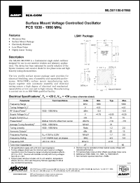 datasheet for MLO81100-01960 by M/A-COM - manufacturer of RF