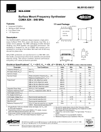 datasheet for MLS9102-00837TR by M/A-COM - manufacturer of RF