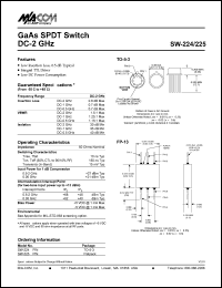 datasheet for SW-224 by M/A-COM - manufacturer of RF