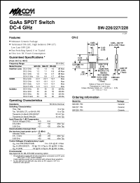 datasheet for SW-226 by M/A-COM - manufacturer of RF
