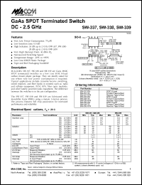 datasheet for SW-337 by M/A-COM - manufacturer of RF