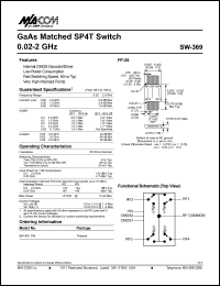 datasheet for SW-369 by M/A-COM - manufacturer of RF