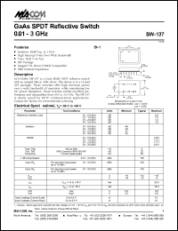 datasheet for SW-137 by M/A-COM - manufacturer of RF