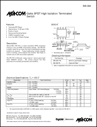datasheet for SW-394TR by M/A-COM - manufacturer of RF