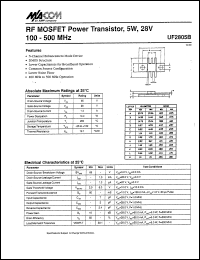 datasheet for UF2805B by M/A-COM - manufacturer of RF