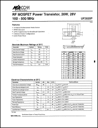 datasheet for UF2820P by M/A-COM - manufacturer of RF