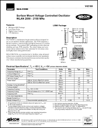 datasheet for V42100TR by M/A-COM - manufacturer of RF