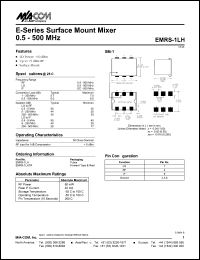datasheet for EMRS-1LHTR by M/A-COM - manufacturer of RF