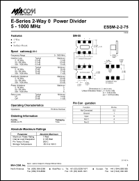datasheet for ESSM-2-2-75 by M/A-COM - manufacturer of RF