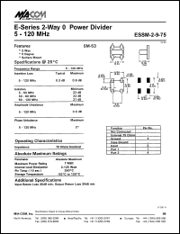 datasheet for ESSM-2-9-75 by M/A-COM - manufacturer of RF