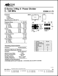 datasheet for ESSM-3-1-75 by M/A-COM - manufacturer of RF