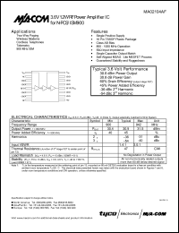 datasheet for MA02104AF by M/A-COM - manufacturer of RF