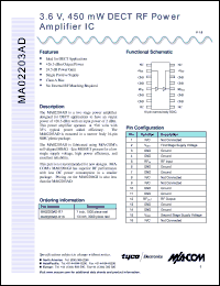 datasheet for MA02203AD-R7 by M/A-COM - manufacturer of RF