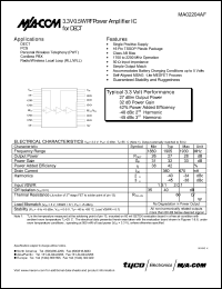 datasheet for MA02204AF by M/A-COM - manufacturer of RF