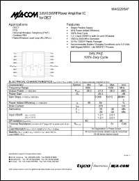 datasheet for MA02205AF by M/A-COM - manufacturer of RF