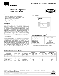 datasheet for MA4BPS101 by M/A-COM - manufacturer of RF